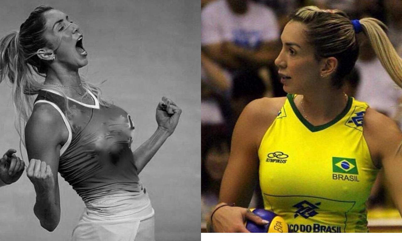 排球美女胸大竟引争议 巴西丢冠全赖她?