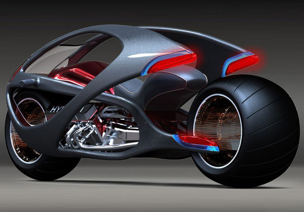未来摩托车概念效果图