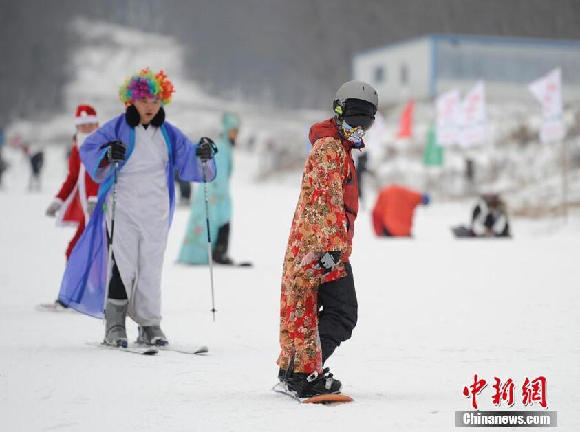 组图：长春滑友反季光猪节 比基尼美女雪中助阵(7) 第7页