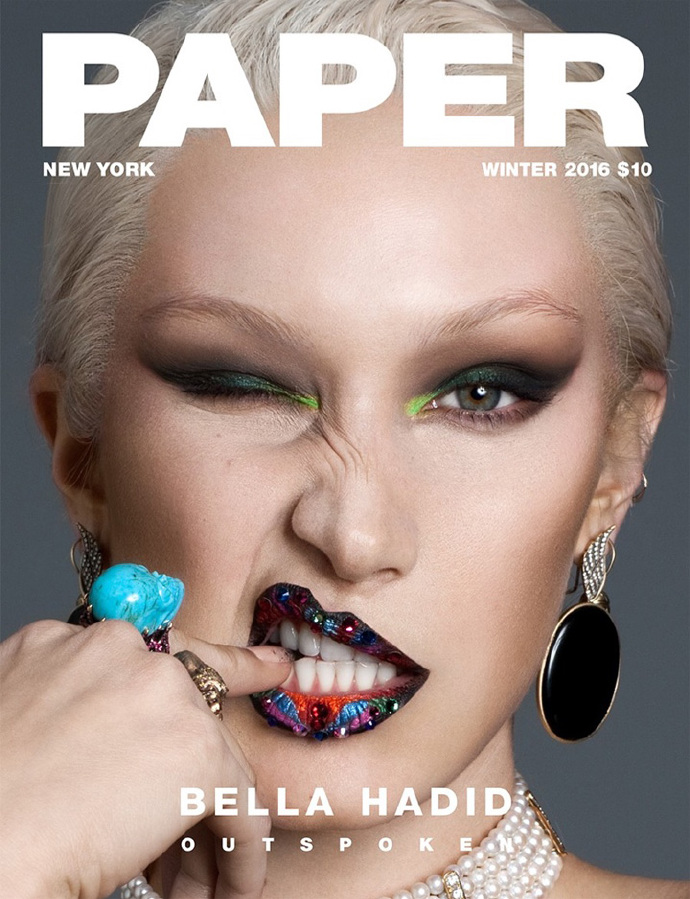 欧美美女人气名模bella hadid《paper》大胆