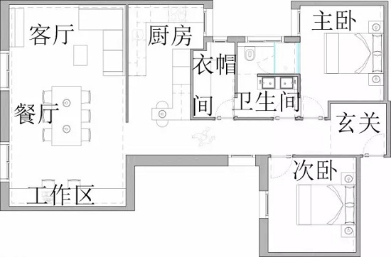 空间规划的好 75㎡小户型也能有个大套间(3) 第3页