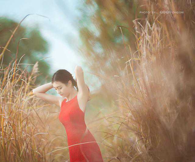 芦苇丛中的长裙红衣，这个季节最美的女子(3) 第3页