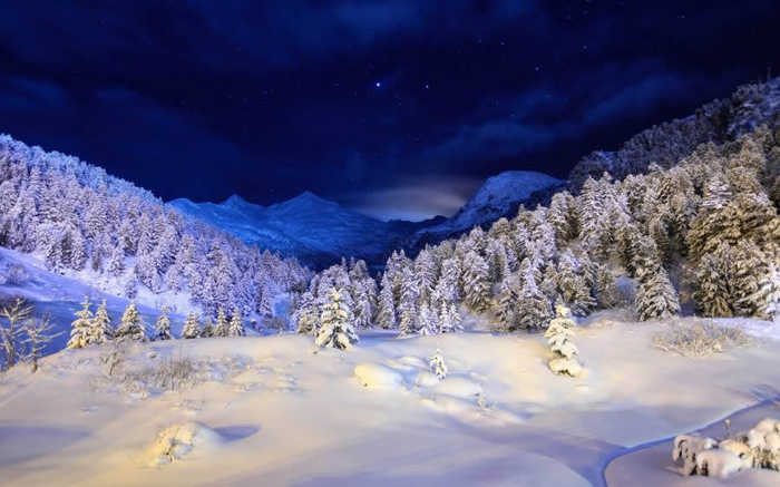 多图为你展现夜空下唯美雪景，强烈推荐！ 第1页
