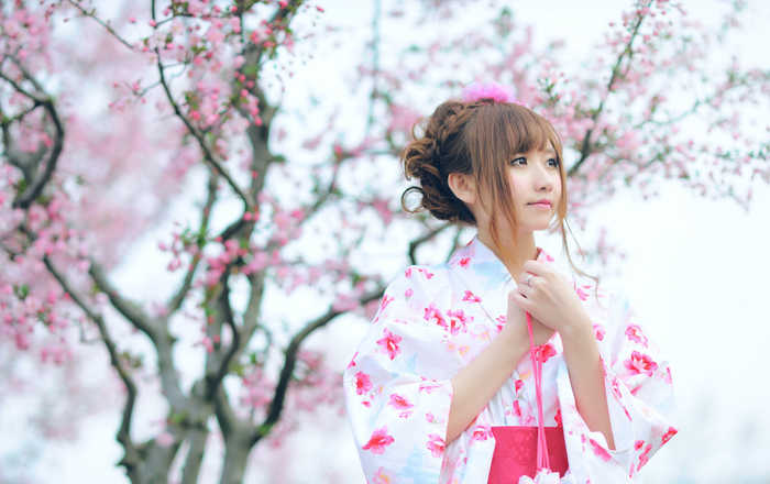 甜美的日系和服樱花少女，清纯靓丽(3) 第3页