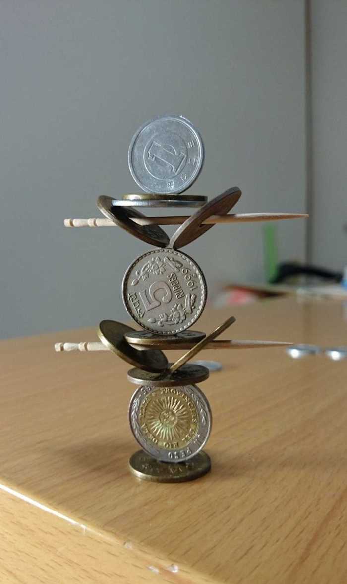 厉害 普普通通的硬币竟然能被这位日本平衡大师玩得这么溜(5) 第5页