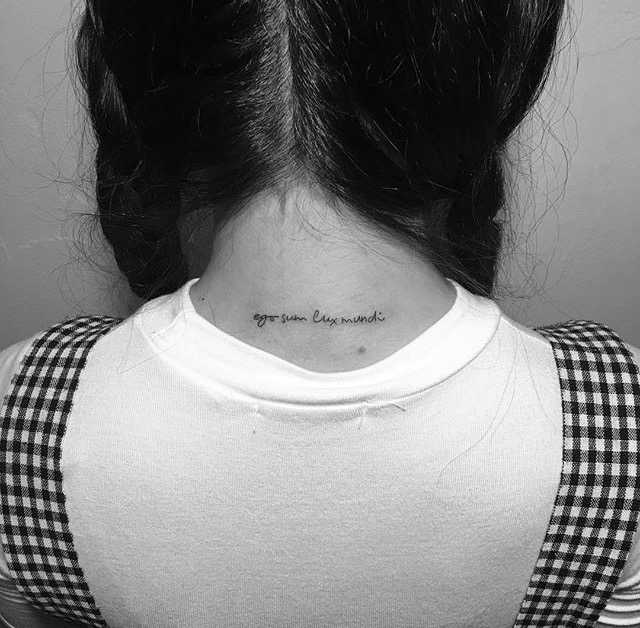 tattoo|适合女孩后颈位置的小清新纹身图集