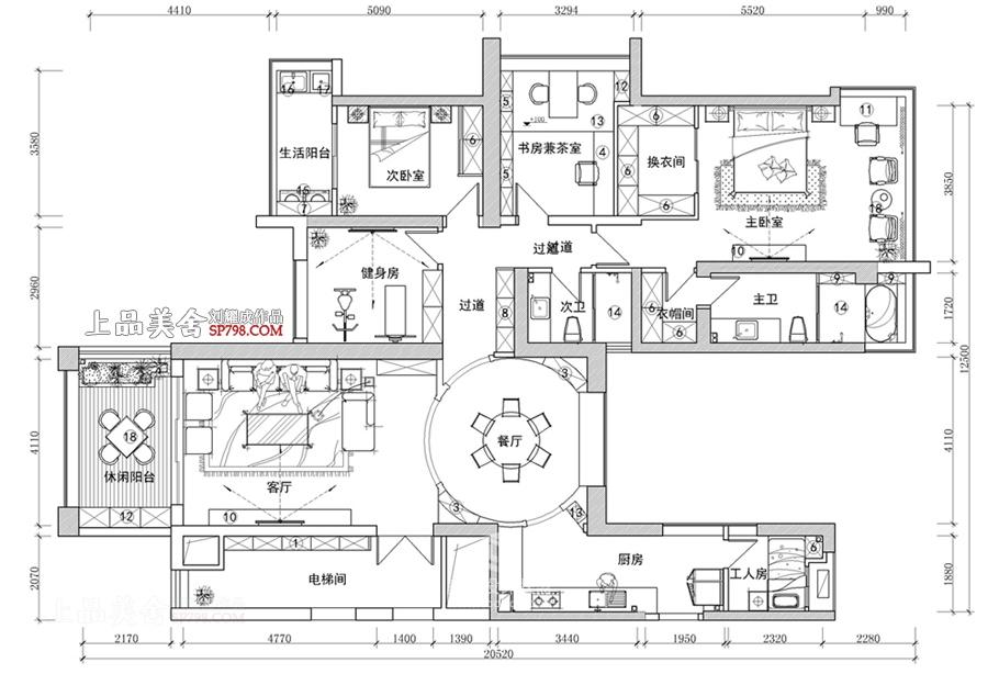 38万装196平简欧新古典4房2厅(16) 第16页