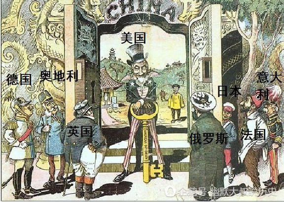 帝国主义列强瓜分中国的漫画