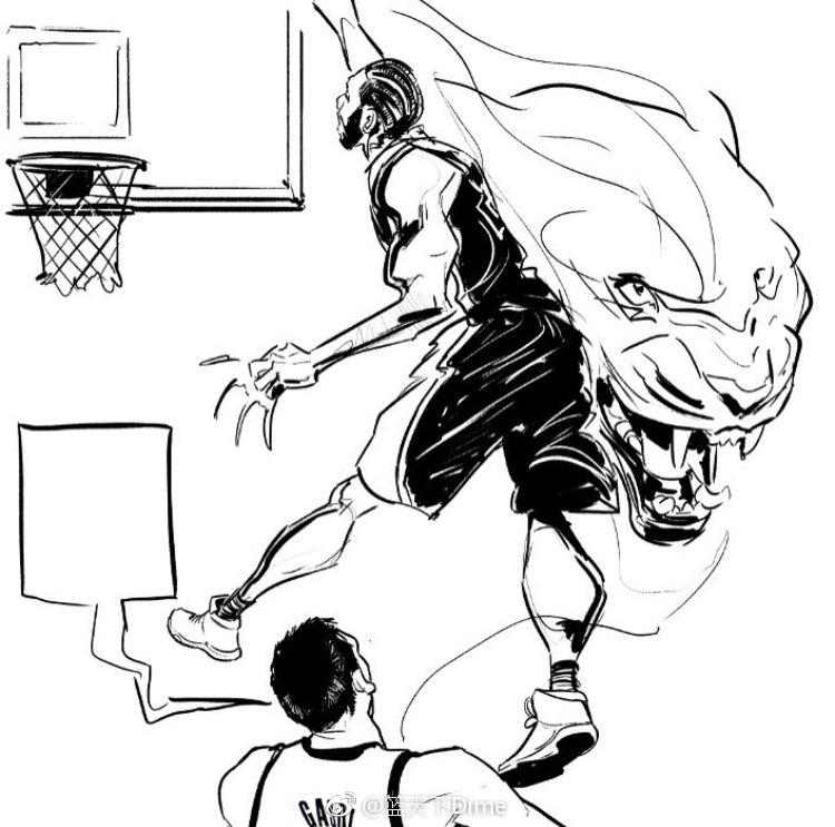 外国漫画师笔下的nba球星