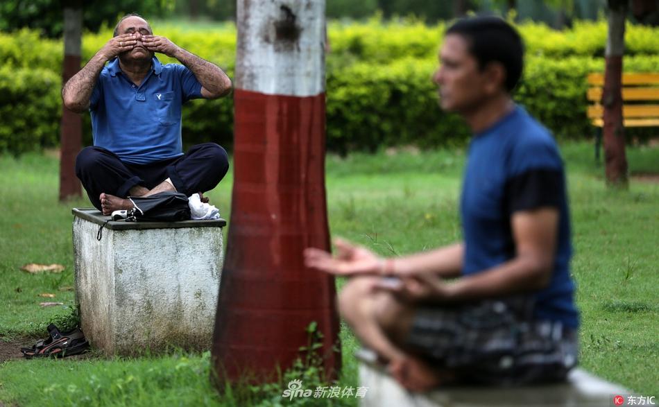 印度群众走上街头练瑜伽大显身手(7) 第7页