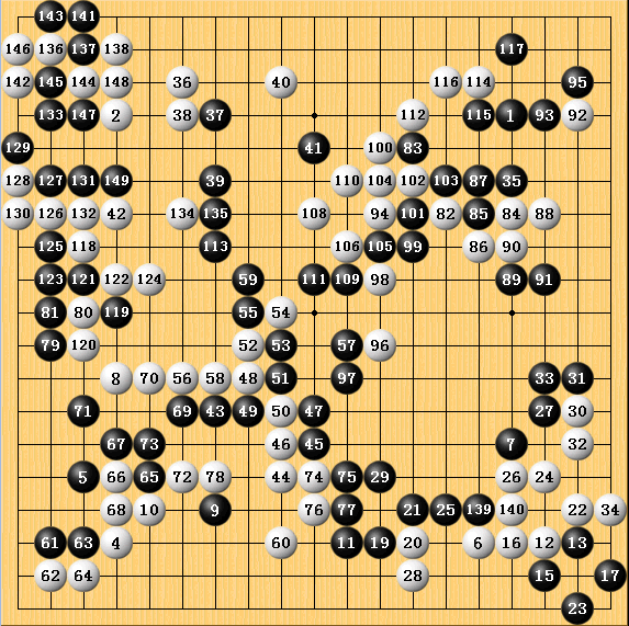 动图棋谱-三星杯预选首轮 周睿羊胜韩升周(11) 第11页