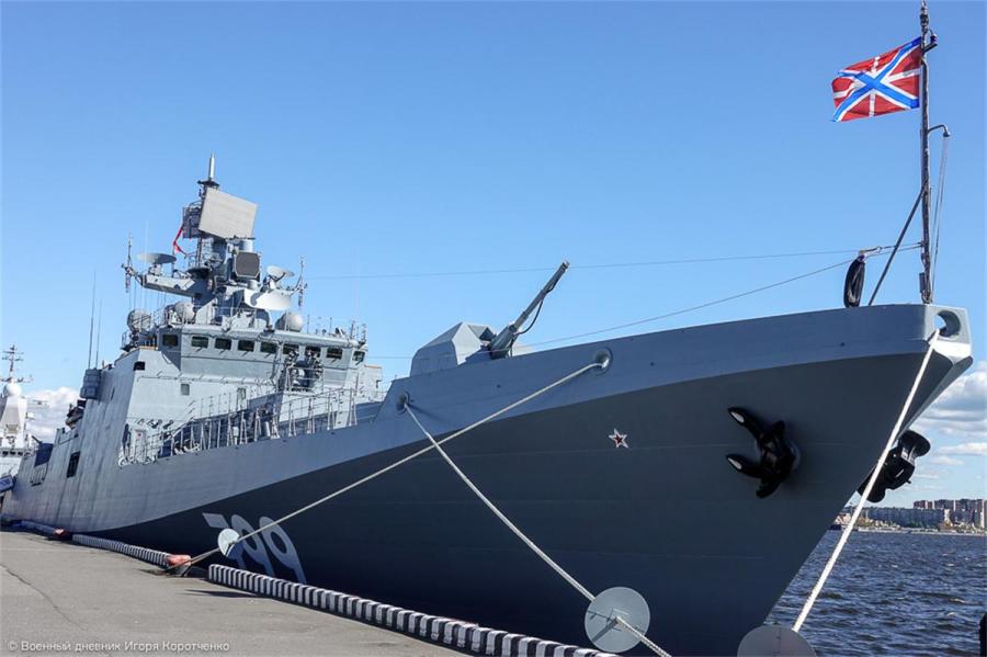 难得俄罗斯海军有新舰公开：现场却很冷清 第1页
