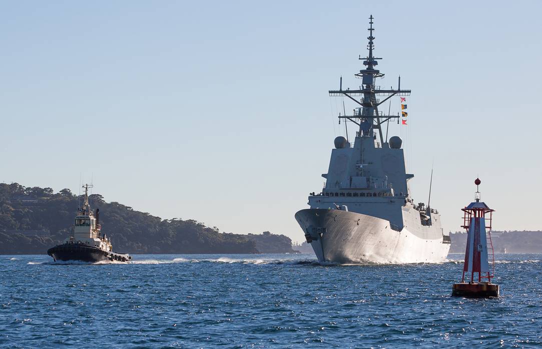 澳大利亚最先进驱逐舰完成海试
