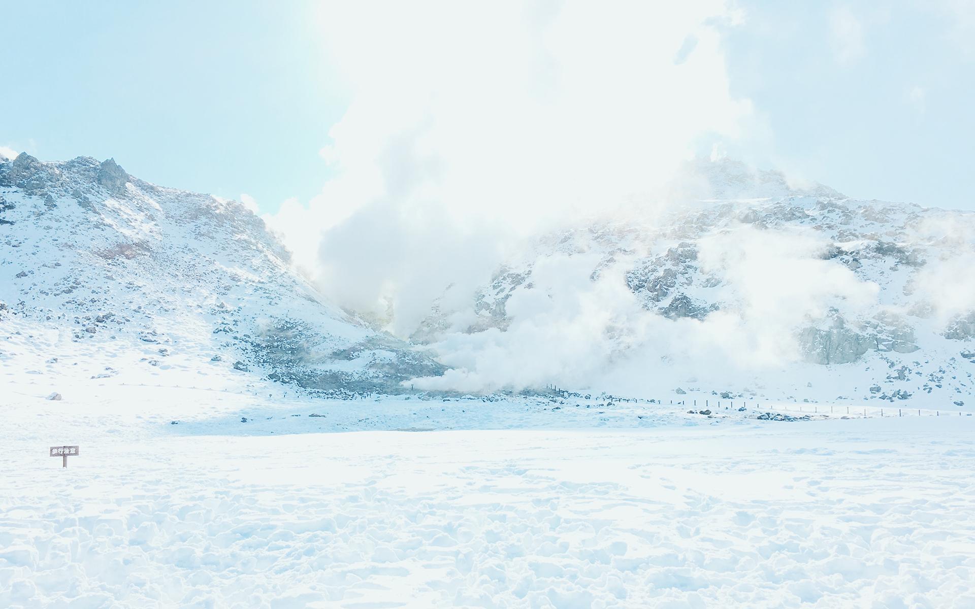 北海道雪景唯美自然高清桌面壁纸