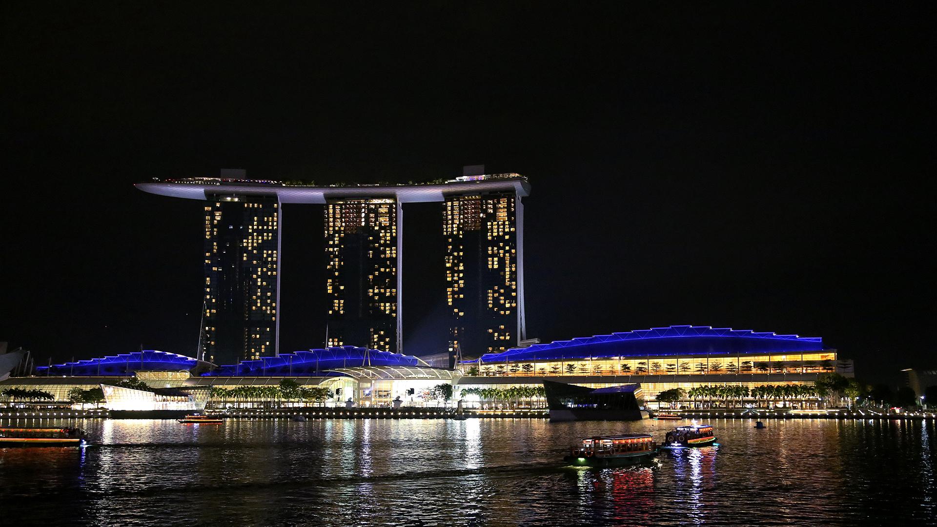 新加坡城市夜景图片高清桌面壁纸_图片新闻_东方头条