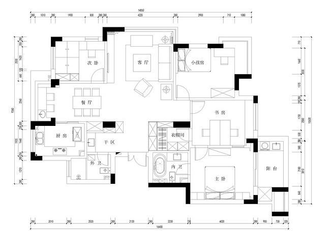 渐秋风 143平四室两厅两位现代风小屋变形记(25) 第25页