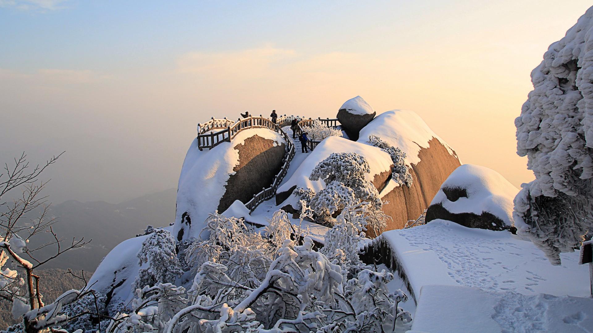 安徽天柱山雪景壁纸(3) 第3页