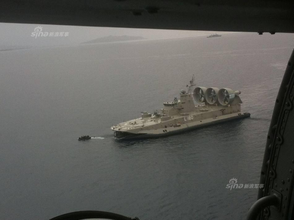 横渡爱琴海！希腊海军野牛气垫船载陆战队武装出海训练(11) 第11页