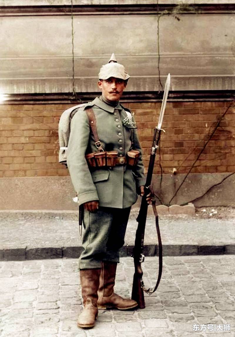 高清上色修复,第一次世界大战前夕,普鲁士士兵戎装照