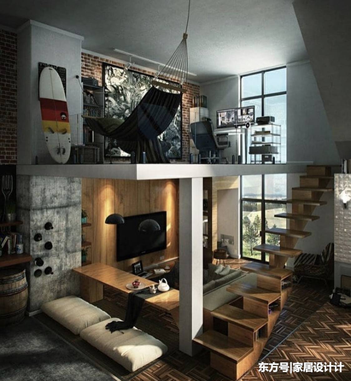 低调奢华的loft复式公寓设计案例